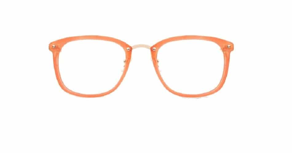 Orange Square Glasses Sf 9865 4