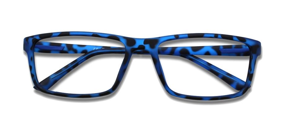 Blue Tortoise Rectangle Glasses 11116 1