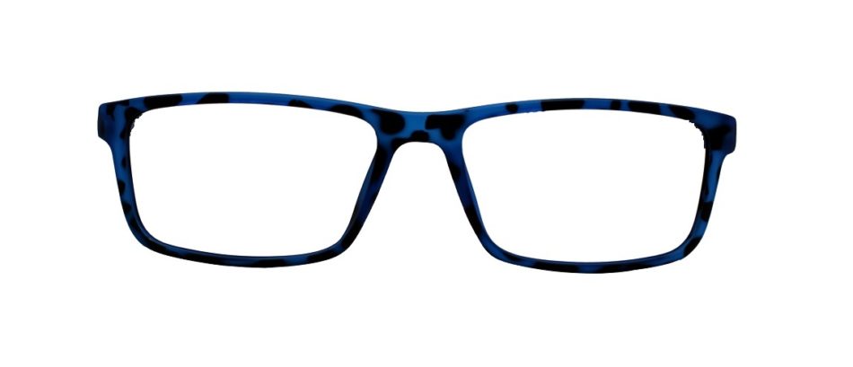 Blue Tortoise Rectangle Glasses 11116 4