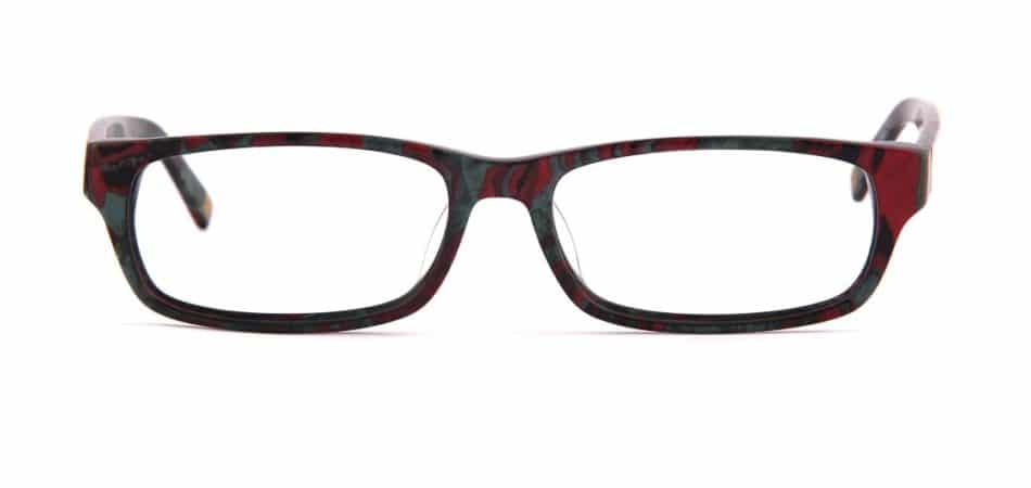 Maroon Rectangle Glasses 310577 3