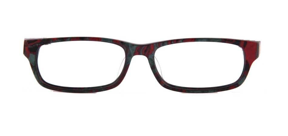 Maroon Rectangle Glasses 310577 4