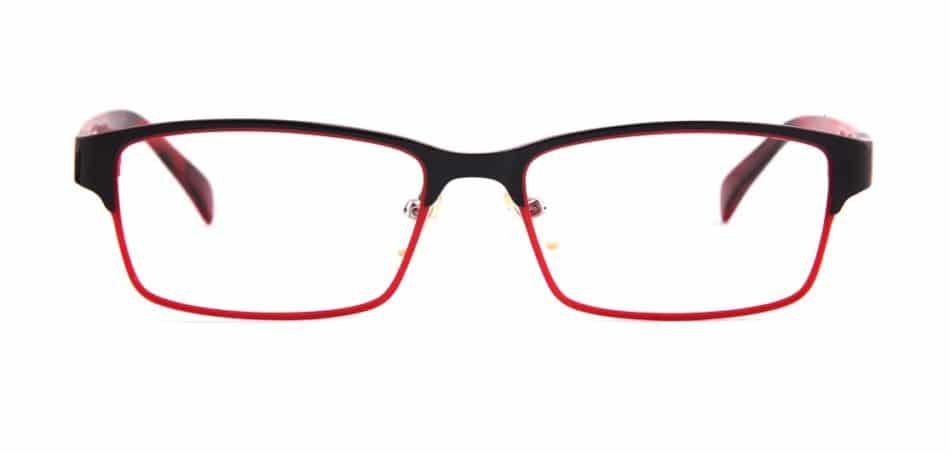 Red Black Rectangle Glasses 31052414 3