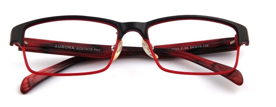 Red Black Rectangle Glasses 31052414 1