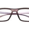 Rectangular brown glasses
