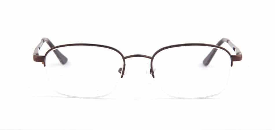 Brown Half Rimless Glasses 130721 1