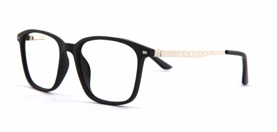 Black Rectangle metal Glasses 130723 2