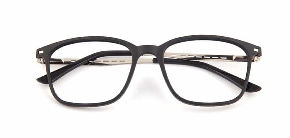 Black rectangular glasses