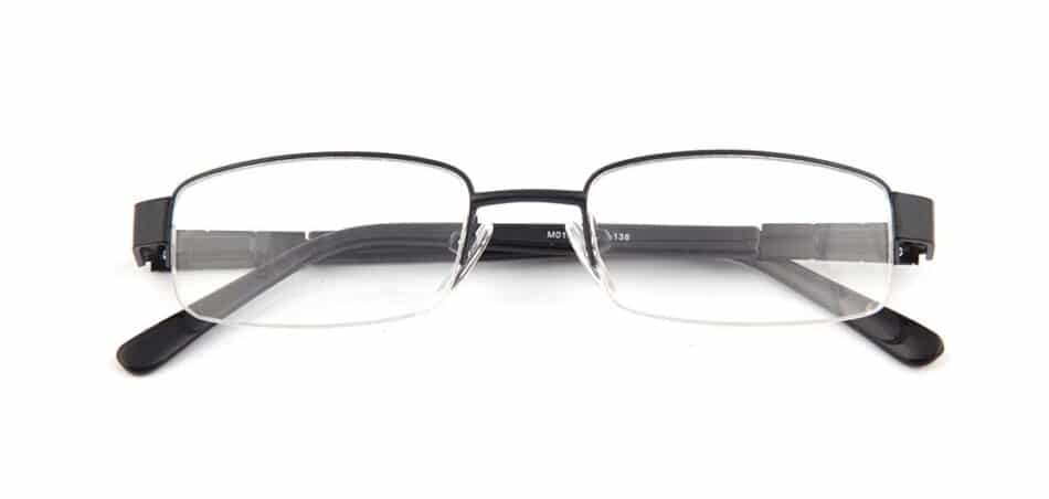 Black Half Rimless Glasses 130745 1