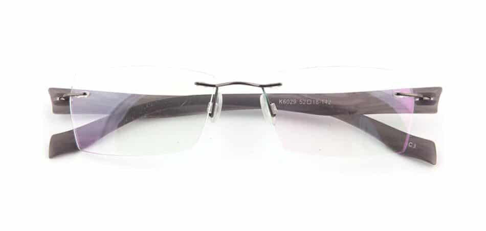 Black Plastic Rimless Glasses 130749 1