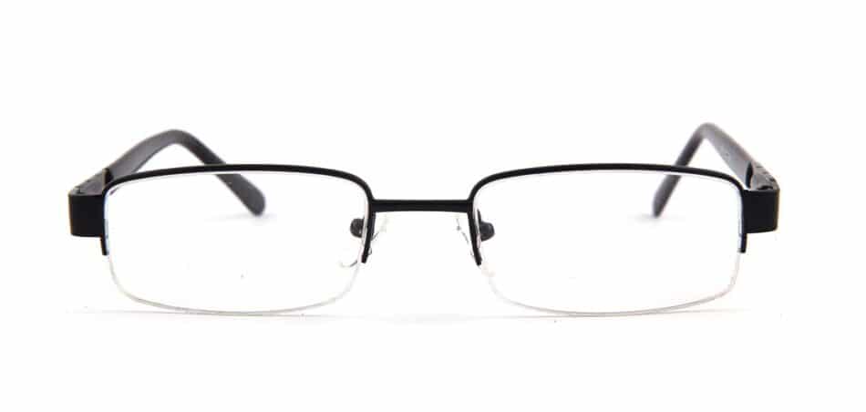 Black Half Rimless Glasses 130745 3