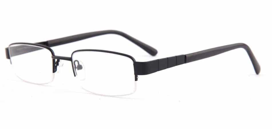 Black Half Rimless Glasses 130745 2