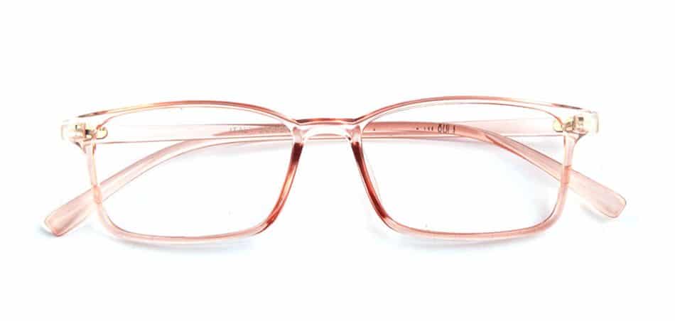 Pink Translucent Rectangle Glasses 246021 1