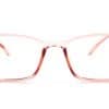Pink Translucent Rectangle Glasses 246021 6