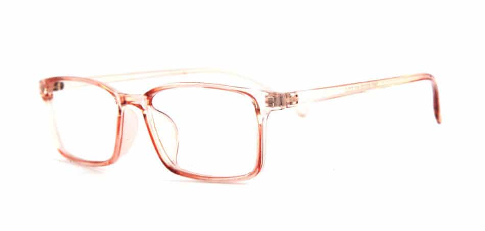 Pink Translucent Rectangle Glasses 246021 4