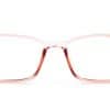 Pink Translucent Rectangle Glasses 246021 7