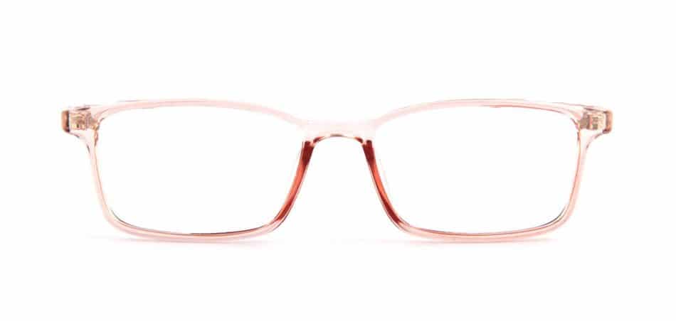 Pink Translucent Rectangle Glasses 246021 3