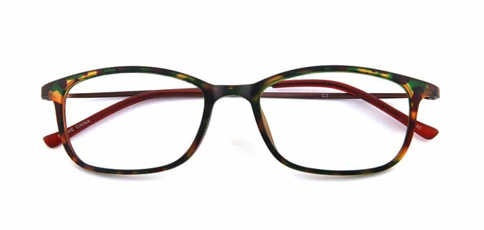 Green Floral Square Glasses Vista117 1