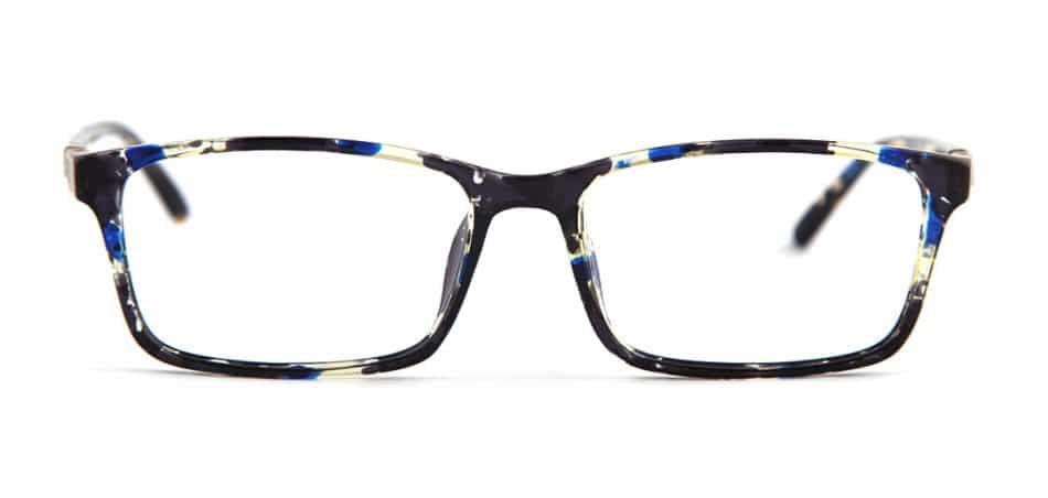Blue Floral Rectangle Glasses 162721 2