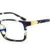Blue Floral Rectangle Glasses 162721 7