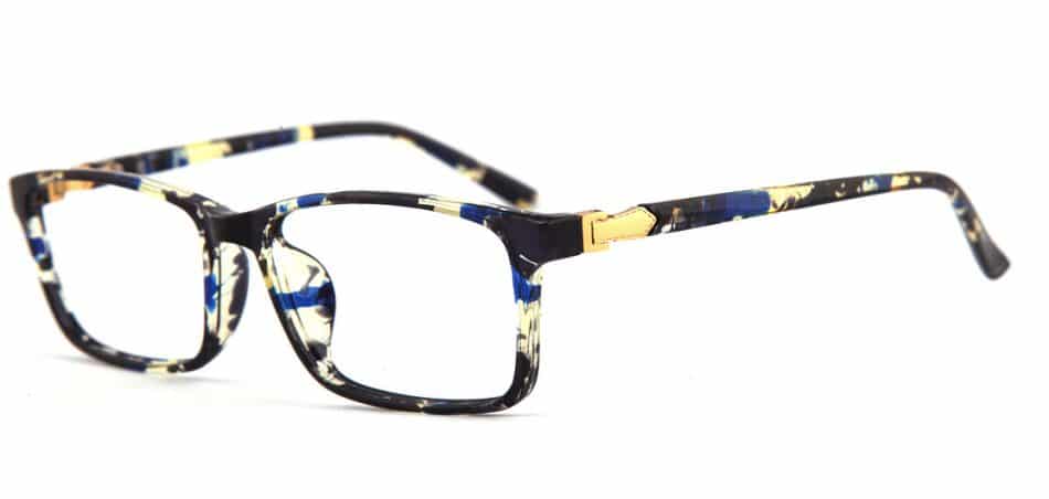 Blue Floral Rectangle Glasses 162721 3