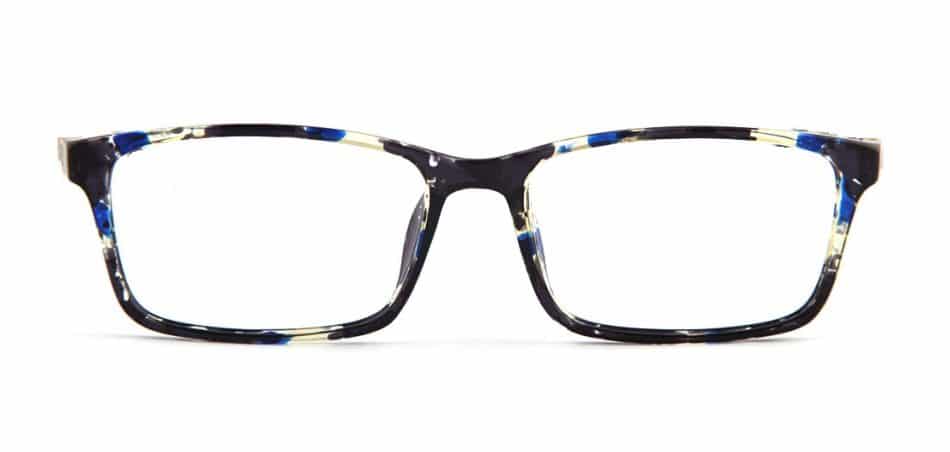 Blue Floral Rectangle Glasses 162721 4