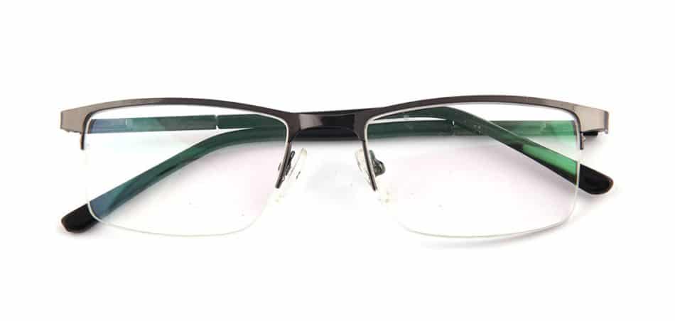 Gun Metal Rectangle Glasses 100421 1