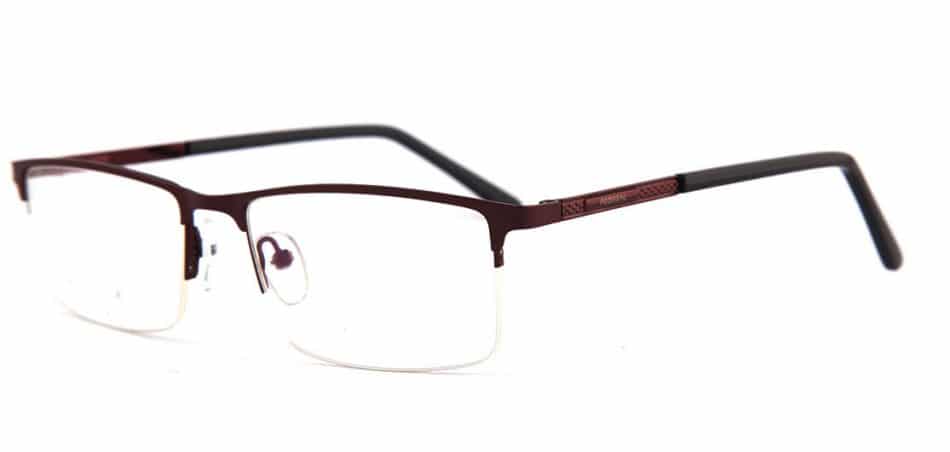 Brown Rectangle Glasses 100422 3