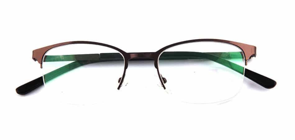 Brown Half Rimless Glasses 80422 1