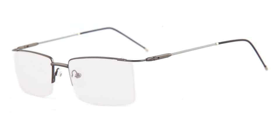 Gun Metal Rectangle Glasses P001G 3