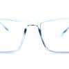 Blue Translucent Rectangle Glasses 243821 6