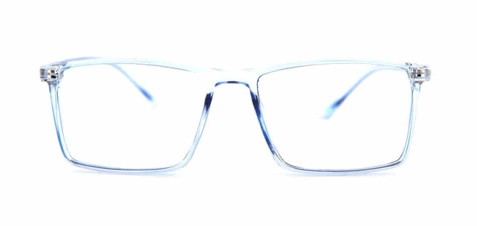 Blue Translucent Rectangle Glasses 243821 2