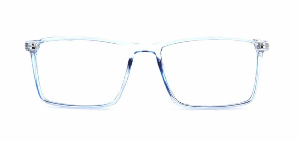 Blue Translucent Rectangle Glasses 243821 3