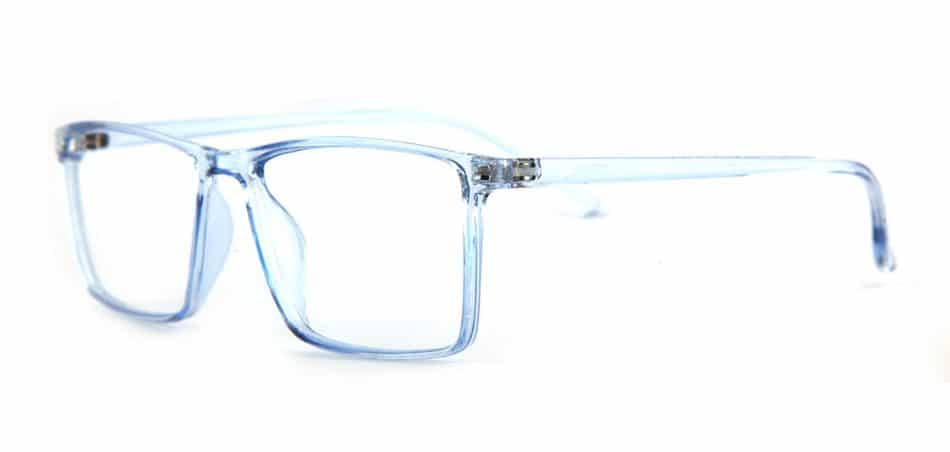Blue Translucent Rectangle Glasses 243821 4