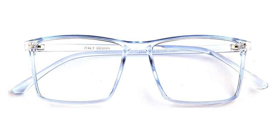 Blue Translucent Rectangle Glasses 243821 1