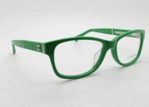 green frames glasses