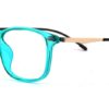 Aqua Blue Square Glasses 110127 6
