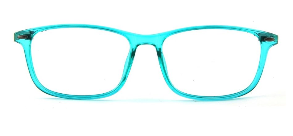 Aqua Blue Square Glasses 110127 4