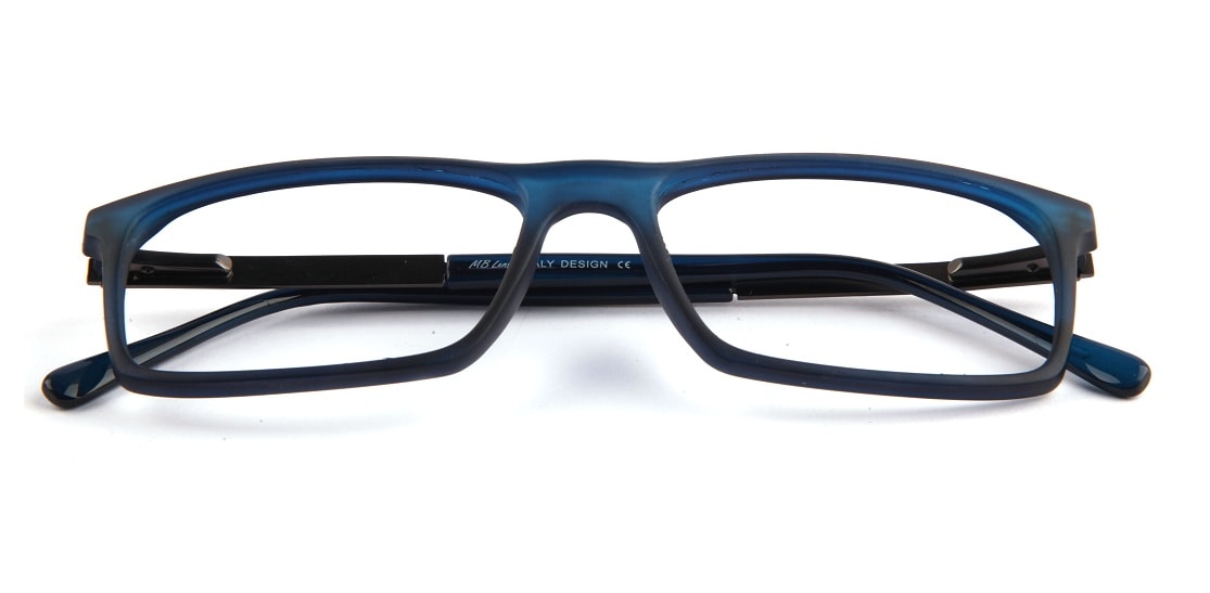 Blue Matte Square Glasses 010829 1