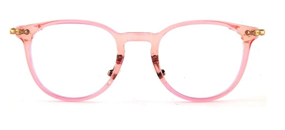 Pink Round Transparent Glasses 110128 4