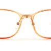 Orange Transparent Square Glasses 110124 7