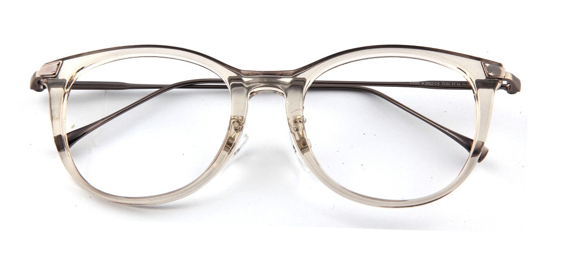 Grey Transparent Round Glasses 110121 1
