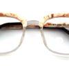 Transparent White Square Browline Glasses 110227 5