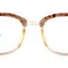 Transparent White Square Browline Glasses 110227 6
