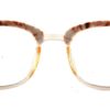 Transparent White Square Browline Glasses 110227 8