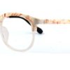 Transparent White Square Browline Glasses 110227 7