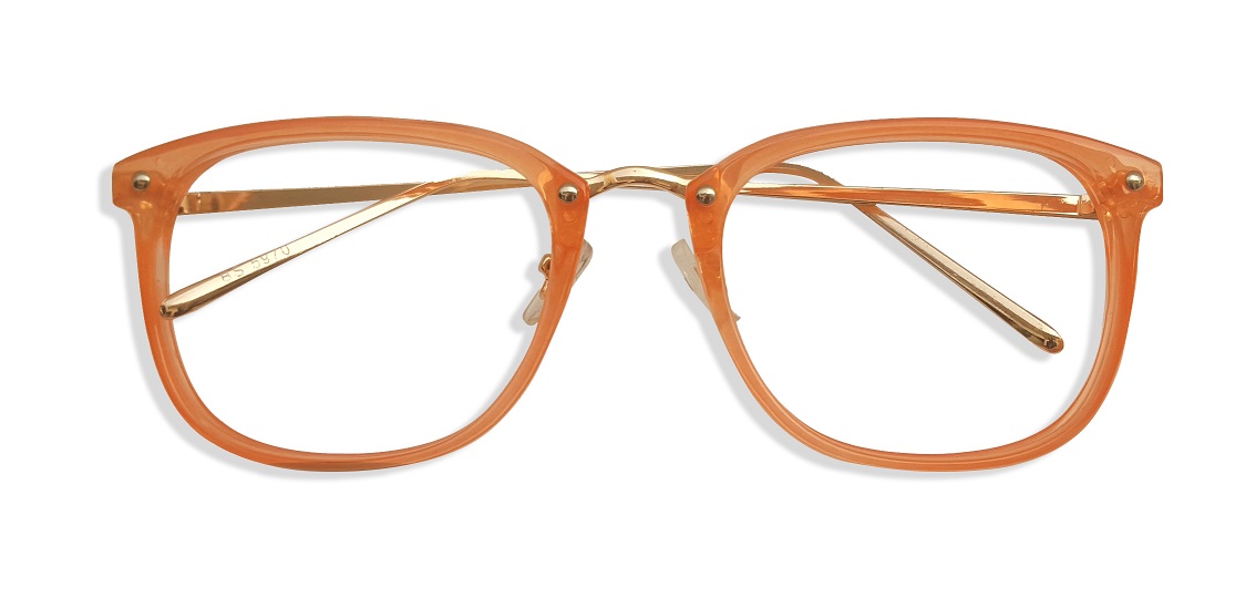 Orange Square Glasses Sf 9865 1